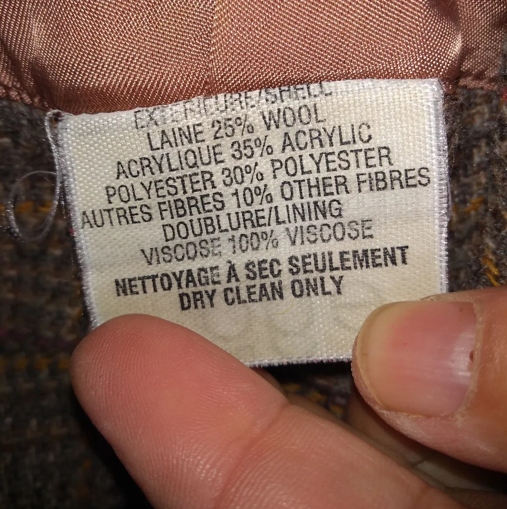 Vintage Ego Fashions Women"s Pink Tweed Blazer, Size 5, Double Breasted,… - Picture 7 of 7